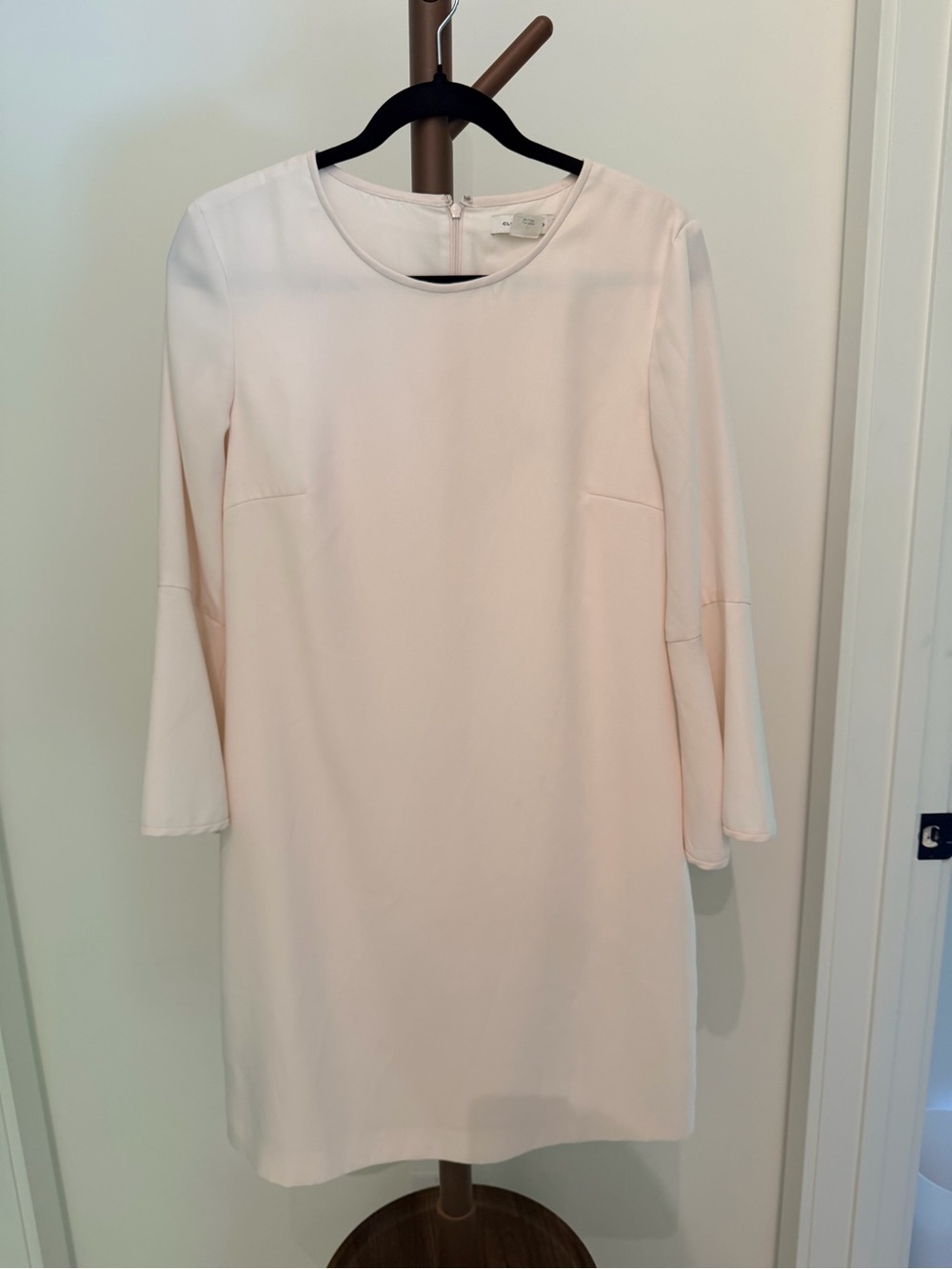 Club Monaco Pale Blush Midi Shift Dress